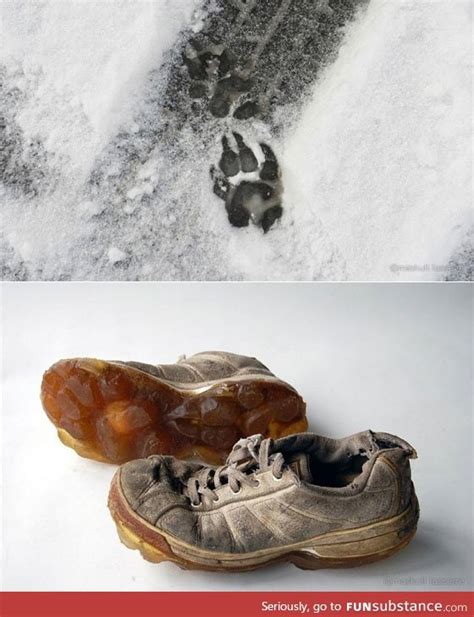 These sneakers leave animal tracks. Looks like fun. : r/pics 